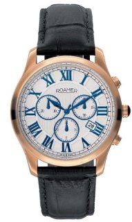   Rose Gold IP Brown Leather Chronograph Watch Watches 