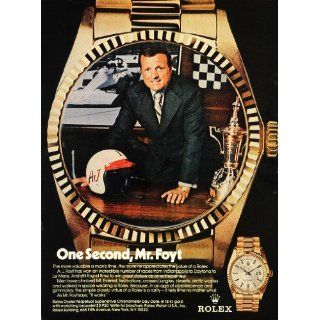 1974 Ad Rolex Wrist Watches A.J. Foyt Famous Car Racer 