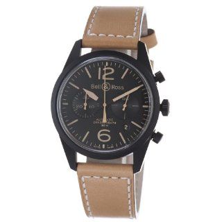   Black Chronograph Dial and Brown Strap Watch Watches 