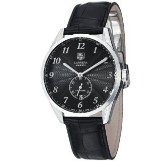 TAG Heuer Mens WAS2110.FC6180 Carrera Black Leather Strap Watch 