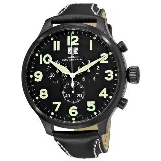 Zeno Super Oversized Mens Black Strap Quartz Chronograph Watch 6221 