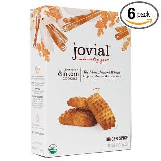 Jovial Ginger Spice Einkorn Organic Cookies, 8.8 Ounce (Pack of 6 