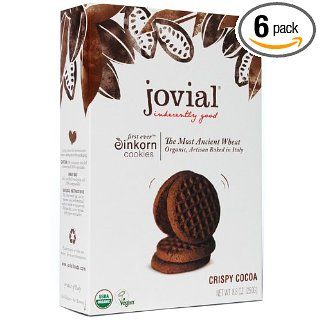 Jovial Crispy Cocoa Einkorn Organic Cookies, 8.8 Ounce (Pack of 6 