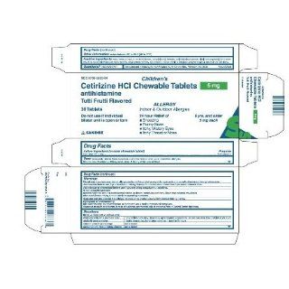 Sandoz Cetirizine 5mg CHEWABLE *Compare to Zyrtec Chewable 