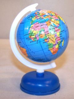SMALL WORLD GLOBES ON STAND fund raiser earth globe map countrys 