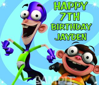 FANBOY AND CHUM CHUM FROSTING SHEET EDIBLE CAKE TOPPER IMAGE 