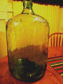 Vintage glass 5 gallon water bottle jug.apprx made 1925.