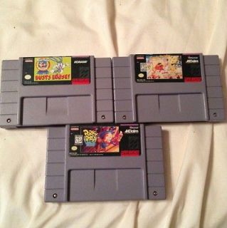 SNES 3 Game Pack Porky Pigs Haunted House, Buster Busts Loose, Speedy 