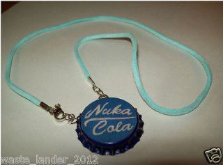 Fallout 3/New Vegas; Nuka Quantum Bottle Cap Necklace (Blue)