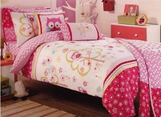The Owl Garden Double Size Quilt Cover Set New