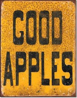 Vintage Country Good Apples Tin Sign Rustic Decor