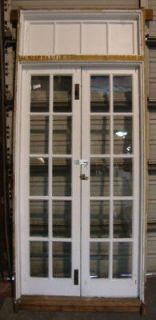 Vintage Exterior French Doors w/ Transom in Jamb 2/2