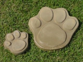   SMALL DOG CAT PAW PRINT CONCRETE STEPPING STONE GARDEN MOLD SET1009