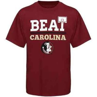  State Seminoles (FSU) Basketball Beat Carolina T Shirt   Garnet