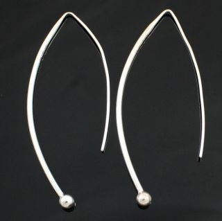 Silpada Sterling Silver/925 Long Sphere Bead Drop Wire Earrings W1307