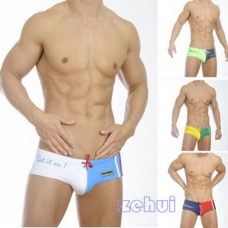 Mens Swimming Trunks Brief Tie Rope Style Swimsuit Sexy Bathing Pants 