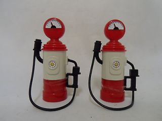   Unrecognized Vintage Plastic Toy Petrol / Gas Pumps x2 with Hoses