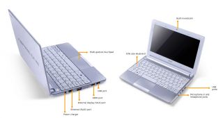 Acer Aspire One D270 10.1 inch Netbook   Blue (Intel Atom N2600 1.6GHz 