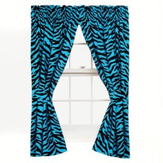 Zebra Drapes   Blue/ Black (42 x 66) product details page