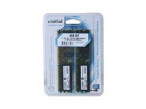    Crucial 4GB (2 x 2GB) 184 Pin DDR SDRAM ECC Registered 