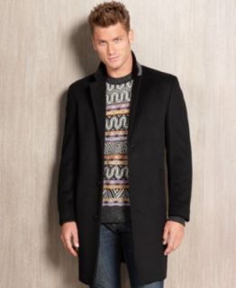 Nautica Big and Tall Jacket, Melton Wool Blend Fly Front Coat
