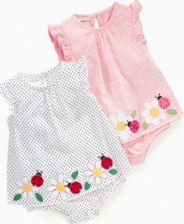 First Impressions Baby Bodysuit, Baby Girls Flower Border Sunsuit