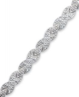 Victoria Townsend Diamond Bracelet, Sterling Silver Plated Diamond XO 