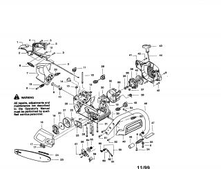 Model # 358350180 Craftsman Gas chainsaw   Carburetor (10 parts)