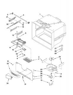 Model # MBF2256KEB2 Maytag Refrigerator   Icemaker parts (26 parts)