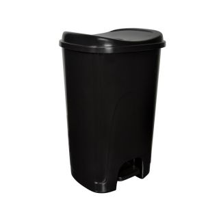 Ver Hefty 52 Quart Black/Polished Finish Indoor Garbage Can at Lowes 