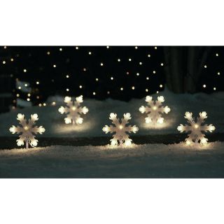 Home 4 Sienna 5 Count 35 Light Clear Shimmering Christmas Snowflake 