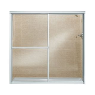 Shop Sterling 59 3/8W x 56 1/4H Silver Bathtub Door at Lowes