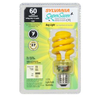 Shop SYLVANIA 13 Watt (60W) Spiral Medium Base Yellow (3000K) CFL Bulb 