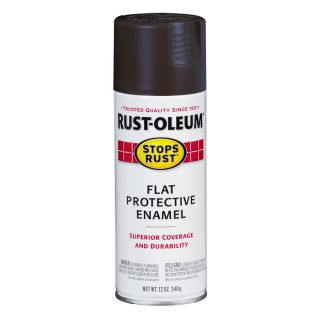Shop Rust Oleum™ 12oz. Premium Flat Protective Enamel Black at Lowes 