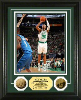 Ray Allen Boston Celtics 24KT Gold Coin Photo Mint 