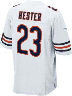 Devin Hester Jersey Away White Game Replica #23 Nike Chicago Bears 