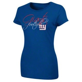 New York Giants Womens Franchise Fit II Blue T Shirt 