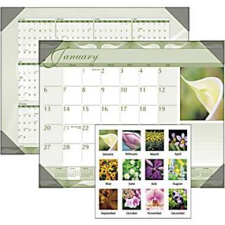2013 AT A GLANCE® Visual Organizer® Recycled Antique Floral Desk Pad 