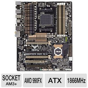Asus Sabertooth 990FX R2.0 AM3+ Motherboard   ATX, Socket AM3+, AMD 
