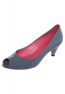 Peep Toe Zeferino Verniz Azul   Compre Agora  Dafiti