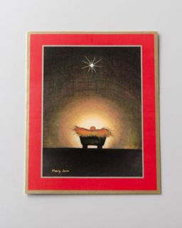 Caspari 50 Manger Christmas Cards   The Horchow Collection