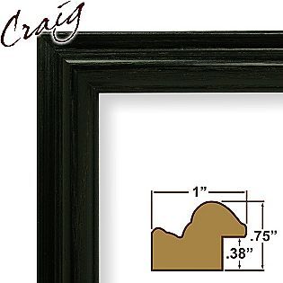Craig Frames Inc 10x30 Custom Complete Real Wood Black Picture Frame 
