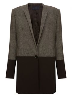 Buy French Connection Lady Coat, Grey/Black online at JohnLewis 