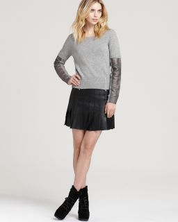 Aiko Sweater & Leather Skirt  
