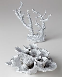 Three Hands Silvery Reef & Coral Decor   The Horchow Collection