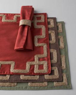 Grecian Key Table Linens   The Horchow Collection