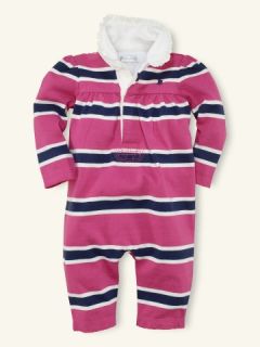 Rugby Striped Coverall   Layette One Pieces & Sets   RalphLauren