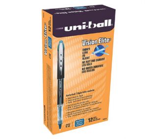 uni ball Vision Elite Stick Micro Point Rollerball Pens, Blue Black 