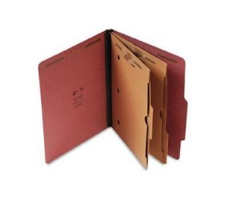 SJ Paper Red Pressboard 6 Section Classification Folders with Pocket 