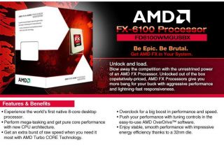 AMD FD6100WMGUSBX FX 6100 Processor   Six Core, 8MB L3 Cache, 6MB L2 